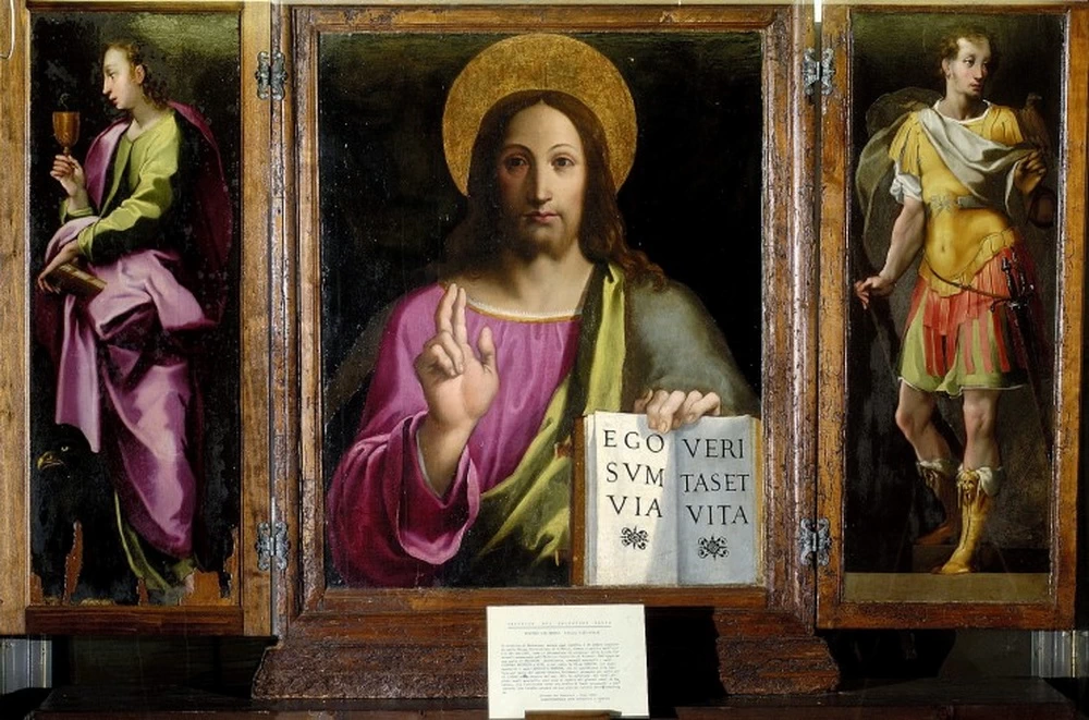Cristo Salvatore con San Giovanni Battista e San Giuliano - Barbarano Romani, Viterbo